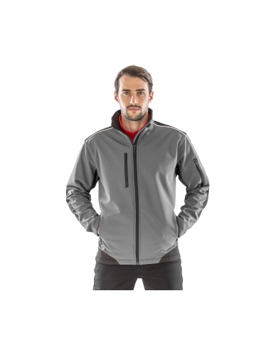 R-R124X-Ripstop Soft Shell Workwear Jacket With Cordura Panels